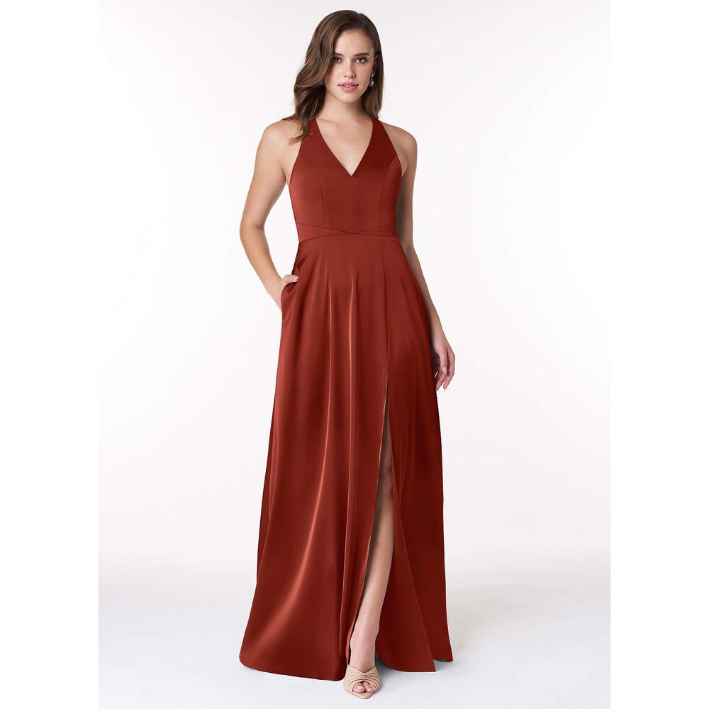 AZAZIE Women's Ceria Bridesmaid Dresses Size A16 In Terracotta
